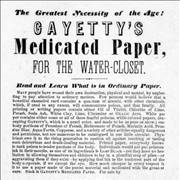Joseph Gayetty Advertisement For Medicated Paper